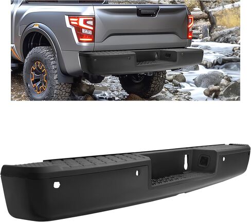 مجموعة المصد الخلفي HECASA متوافقة مع 2016-2020 Nissan Titan XD مع مستشعر مساعد وقوف السيارات وفتحات خطاف السحب الفولاذية مع استبدال النقطة العمياء لNI1103132 85030EZ50A 85030EZ50A-PFM in Saudi Arabia