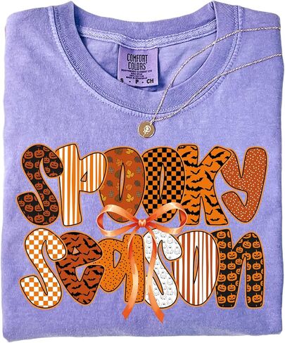 Comfort Colors® Womens Halloween Ghost T-Shirt - Spooky Shirt - Gift for Halloween - Funny Spooky Season Tees in Saudi Arabia