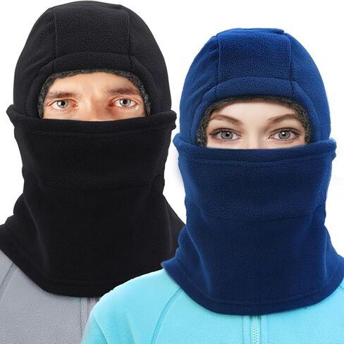 elwow Men's Women's Outdoor Cycling Skiing Warm Beanie Windproof Beanie with Mask & Scarf, One Piece Design in Kuwait