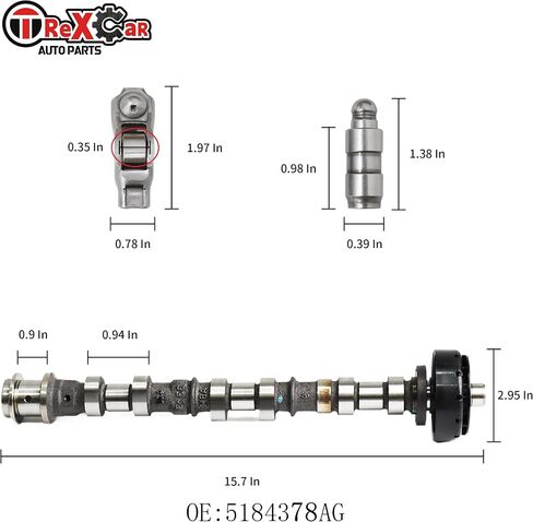 Engine Camshafts Kit w/Timing Chain Kit for Jeep Grand Cherokee Wrangler Dodge Caravan Journey Challenger Durango Avenger Chrysler 200 300 RAM 1500 ProMaster 2011-2016 3.6L V6 in Kuwait