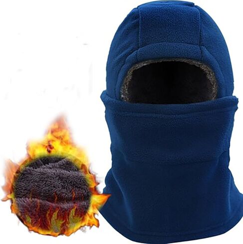 elwow Men's Women's Outdoor Cycling Skiing Warm Beanie Windproof Beanie with Mask & Scarf, One Piece Design in Saudi Arabia