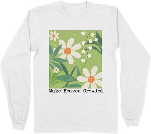 قميص بأكمام طويلة مطبوع عليه زهور من Make Heaven Crowded للجنسين in Kuwait