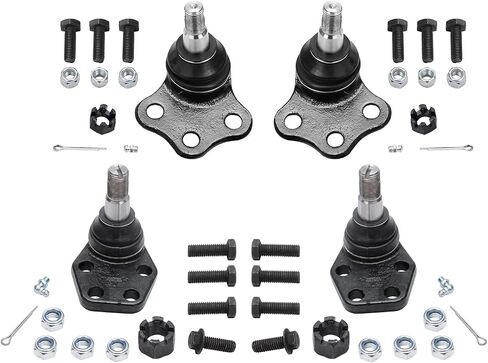 Detroit Axle - 2WD Front 12pc Suspension Kit for 00-02 Dodge Ram 2500 3500, 4 Upper Lower Ball Joints 4 Outer Inner Tie Rods 2 Adjustment Sleeves 1 Idler Arm 1 Pitman Arm 2000 2001 2002 Replacement in Saudi Arabia