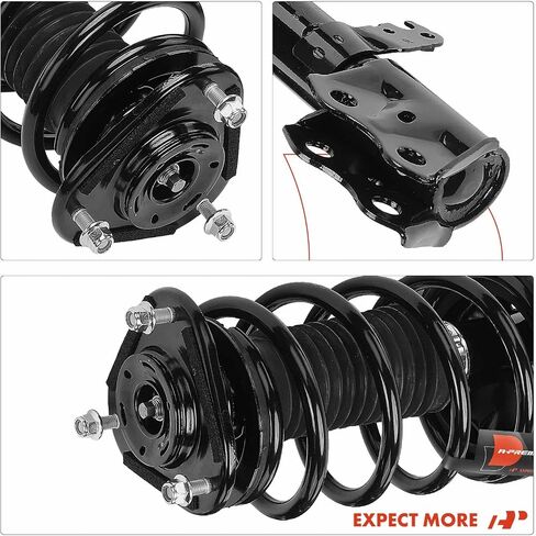 زوج أمامي ممتاز (2) مجموعة كاملة من الدعامات والزنبركات اللولبية متوافقة مع Toyota Matrix 2009-2010 & Pontiac Vibe 2009-2010 1.8L، FWD، جانب السائق والراكب in Saudi Arabia