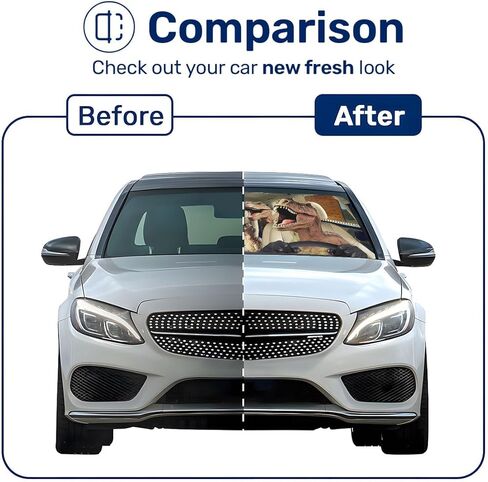 مظلة شمس للزجاج الأمامي من الراكون لشاحنة السيارة الدفع الرباعي (64 × 32 بوصة)، مظلة شمسية للسيارات، كتل حماية من الأشعة فوق البنفسجية، ملحقات السيارة in Kuwait