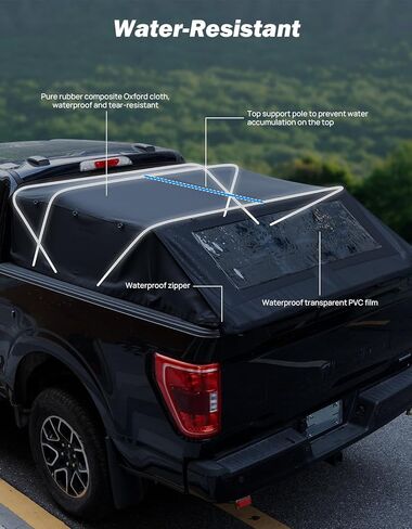 سرير شاحنة JOYTUTUS قابل للطي، غطاء ناعم متوافق مع F150 2015-2025 مع سرير 5.5 قدم، غطاء شاحنة العربة in Kuwait