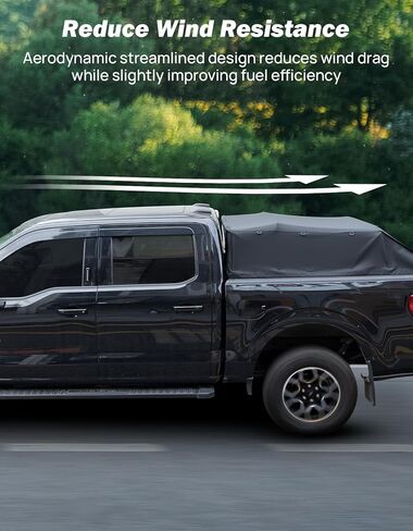 سرير شاحنة JOYTUTUS قابل للطي، غطاء ناعم متوافق مع F150 2015-2025 مع سرير 5.5 قدم، غطاء شاحنة العربة in Kuwait