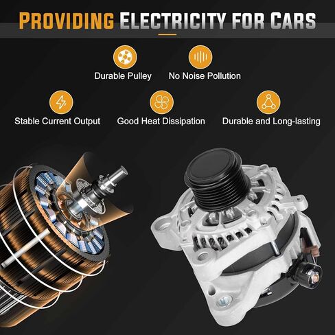 استبدال المولد الجديد متوافق مع Acura TLX 2.4L 2015-2020، ILX 2.4L 2016-2022، لهوندا CR-V 2.4L 2015-2019 استبدال 400-52475R، A6504S، 21154، 210-0809، 104211-3470 in Kuwait