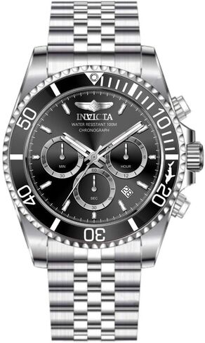INVICTA Pro Diver Men 43mm Stainless Steel Steel Black dial VD53 Quartz in Saudi Arabia