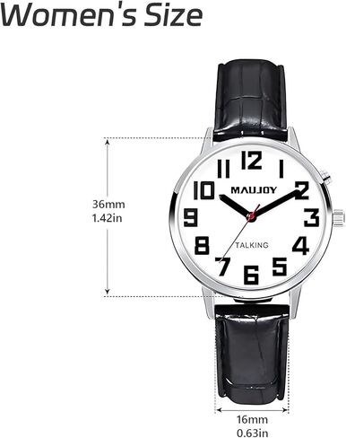 ساعة تناظرية للمرأة الناطقة، رقمية كبيرة، صوت إنجليزي أمريكي عالي وواضح سيقول المنبه والوقت والتاريخ، الخيار الأفضل لكبار السن in Kuwait