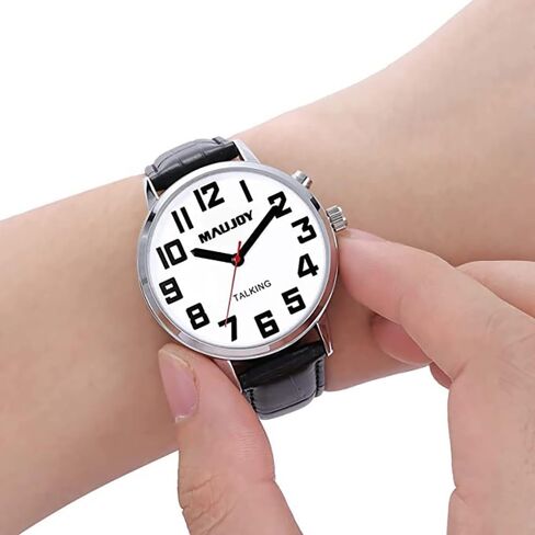 ساعة تناظرية للمرأة الناطقة، رقمية كبيرة، صوت إنجليزي أمريكي عالي وواضح سيقول المنبه والوقت والتاريخ، الخيار الأفضل لكبار السن in Kuwait