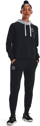 Under Armour - سترة نسائية من الصوف Rival Cb، لون قنديل البحر متوسط ​​منقط/كحلي منتصف الليل/أبيض (537)، المقاس: X-Large in Saudi Arabia