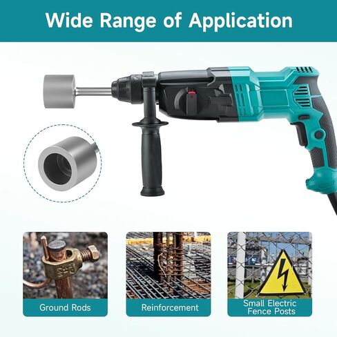 65A Shank T-Post Driver, 2 Inch Diameter Head, 8-2/3 Inches Long Ground Rod Driver, 40Cr Post Adapter, Ideal for Driving T Posts, Fence Posts and Ground Rods in Saudi Arabia