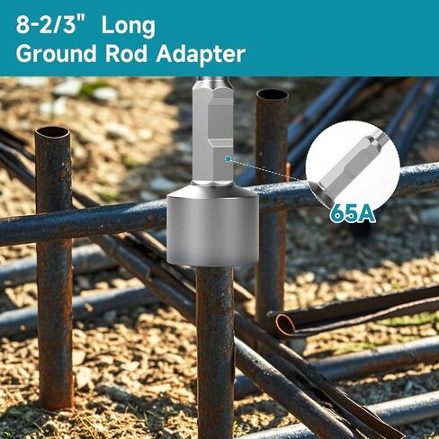 SDS Max Shank T-Post Driver for Driving T Posts, 2-3/20 Inch Diameter Head Ground Rod Driver, 40 Cr 8-2/3 Inches Long Ground Rod Adapter, ldeal for Driving T Posts, Fence Postsand Ground Rods in Saudi Arabia