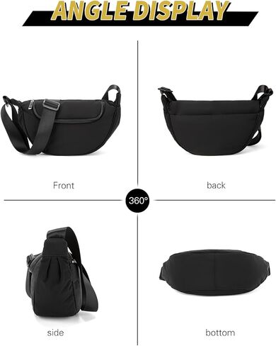 Crossbody Bags for Women Crescent Bag Nylon Sling Bag Purse with Adjustable Strap for Travel Daily in Kuwait