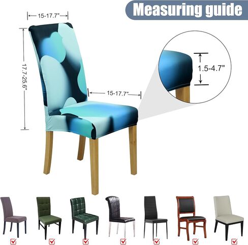 Dining Chair Cover,Dining Room Chair Covers Set of 4,Stretch Kitchen Chair Cover,Washable Dining Chair Cover,Parsons Chair Slipcovers Protective,for Home,Restaurant,Banquet(Dark Gray) in Saudi Arabia