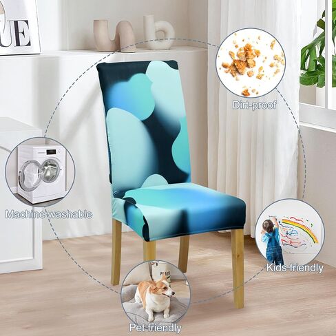 Dining Chair Cover,Dining Room Chair Covers Set of 4,Stretch Kitchen Chair Cover,Washable Dining Chair Cover,Parsons Chair Slipcovers Protective,for Home,Restaurant,Banquet(Dark Gray) in Saudi Arabia