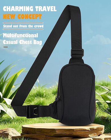Peiees Sportswear Essentials حقيبة كروس صغيرة للرجال والنساء حقيبة صغيرة بحمالة للسفر والجري Daypack حقائب كتف عبر الجسم in Kuwait