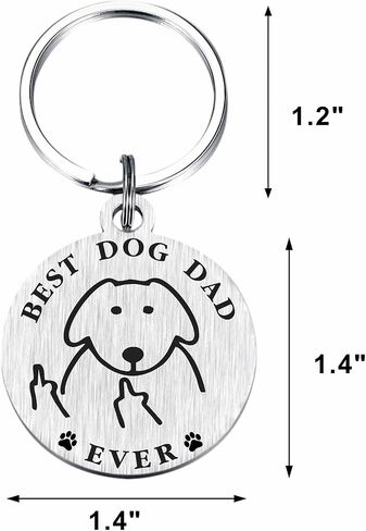 Gifts for Dog Dad Father's Day Keychain - Dog Dad Birthday Keychain - Gifts from Dogs to Dad Father Easter Stuff in Saudi Arabia