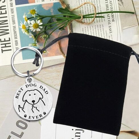 Gifts for Dog Dad Father's Day Keychain - Dog Dad Birthday Keychain - Gifts from Dogs to Dad Father Easter Stuff in Saudi Arabia