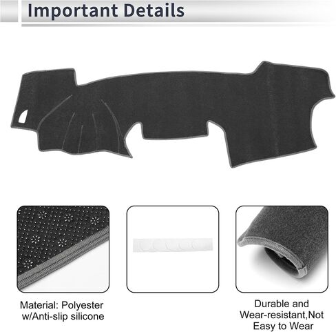 Center Console Dash Cover for Toyota RAV4 2001-2012 Non-Slip Dashboard Carpet Mat Polyester Silicone in Saudi Arabia