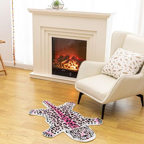 البني ليوبارد حمام حصيرة للحمام، مضحك الفهد طباعة لطيف الكرتون سجاد الحمام عدم الانزلاق على شكل حيوان ماصة حوض الاستحمام حصيرة أفخم دش باب حصيرة ديكور 39.3x25.5 بوصة in Kuwait