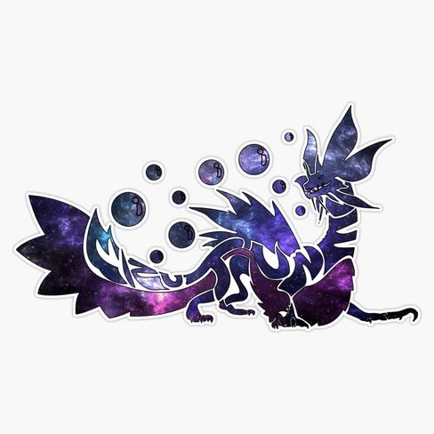 MAGNET Monster Hunter World - Mizutsune (Galaxy Design) Magnetic Vinyl Sticker Decal Magnet 5" in Saudi Arabia