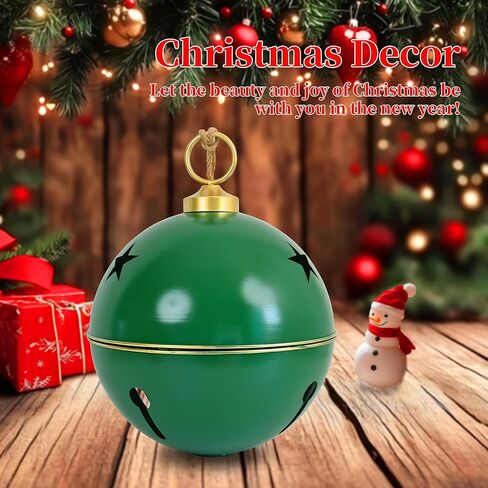 قطعتان من أجراس عيد الميلاد الكبيرة للزينة، حجم كبير بقطر 8.3 بوصة، أجراس ديكور عيد الميلاد ريفي عتيق لشجرة عيد الميلاد لتزيين عيد الميلاد in Kuwait