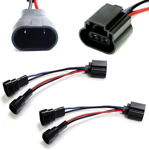 iJDMTOY Dual 9005/9006 (M) to H13 (F) Wiring Adapters Compatible with Lighting Retrofit/DIY Purpose in Saudi Arabia