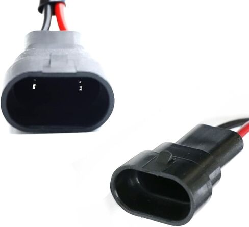 iJDMTOY Dual 9005/9006 (M) to H13 (F) Wiring Adapters Compatible with Lighting Retrofit/DIY Purpose in Saudi Arabia