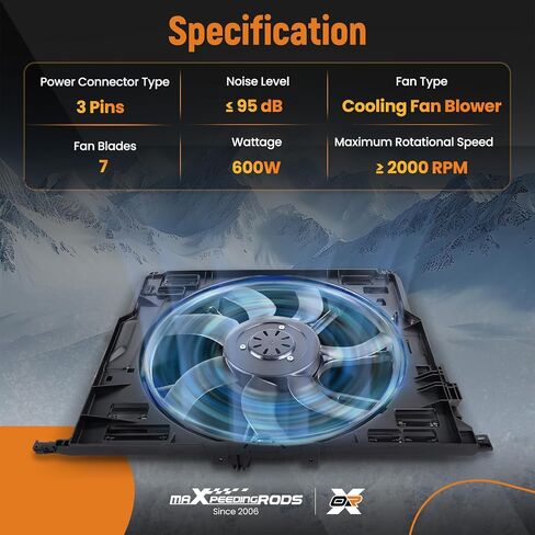 maXpeedingrods Engine Radiator Cooling Fan Assembly for BMW 528i 530i 535i xDrive 640i 740i 740Li 2009-2015, 17428509741 17427599493 17427802943 in Saudi Arabia