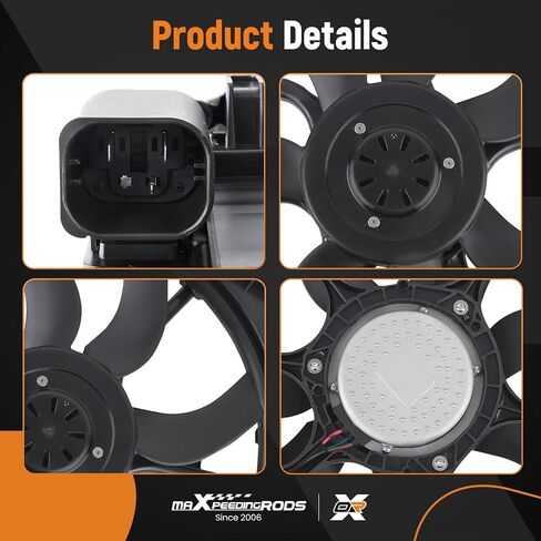 maXpeedingrods Engine Radiator Cooling Fan Assembly for BMW 528i 530i 535i xDrive 640i 740i 740Li 2009-2015, 17428509741 17427599493 17427802943 in Saudi Arabia