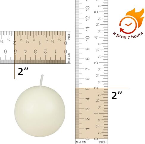 2 Inch Pale Ivory Ball Candles in Saudi Arabia