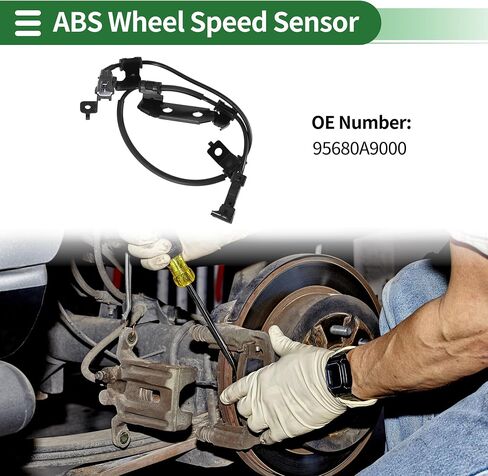 مستشعر سرعة العجلات ABS مستشعر ABS الخلفي الأيسر مستشعر نظام الفرامل المضادة للقفل رقم 95680A9000 لكيا سيدونا 2015-2021 in Saudi Arabia