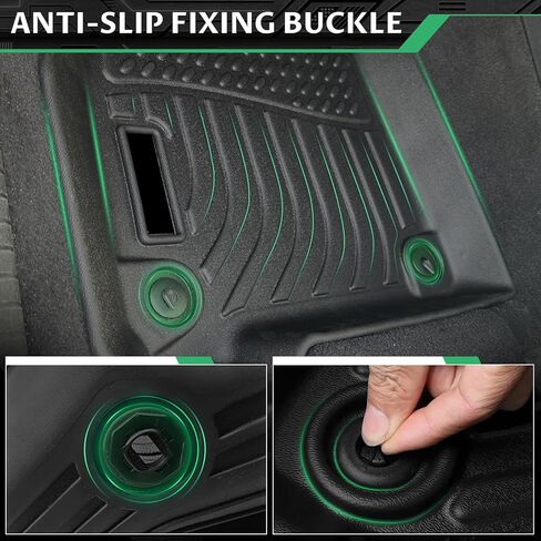 Floor Mats for Dodge Journey 2011-2020, Custom Fit Journey Floor Mat,2012 2013 2014 2015 2016 2018 2019 2017 Dodge Journey Accessories, Front & Rear Row All Weather TPE Floor Liners Waterproof Durable in Kuwait