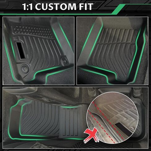 Floor Mats for Dodge Journey 2011-2020, Custom Fit Journey Floor Mat,2012 2013 2014 2015 2016 2018 2019 2017 Dodge Journey Accessories, Front & Rear Row All Weather TPE Floor Liners Waterproof Durable in Kuwait