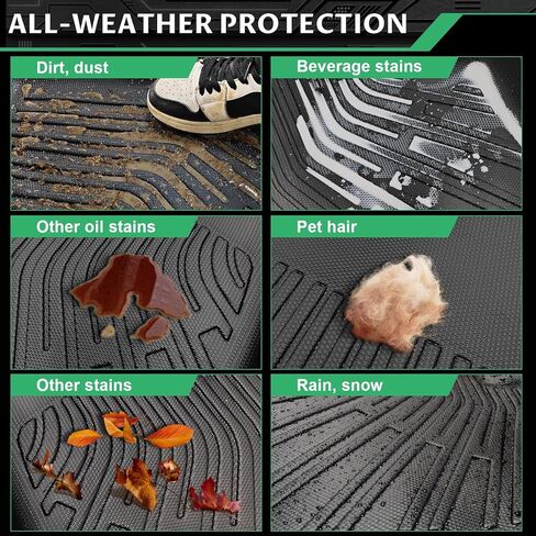 Floor Mats for Dodge Journey 2011-2020, Custom Fit Journey Floor Mat,2012 2013 2014 2015 2016 2018 2019 2017 Dodge Journey Accessories, Front & Rear Row All Weather TPE Floor Liners Waterproof Durable in Kuwait