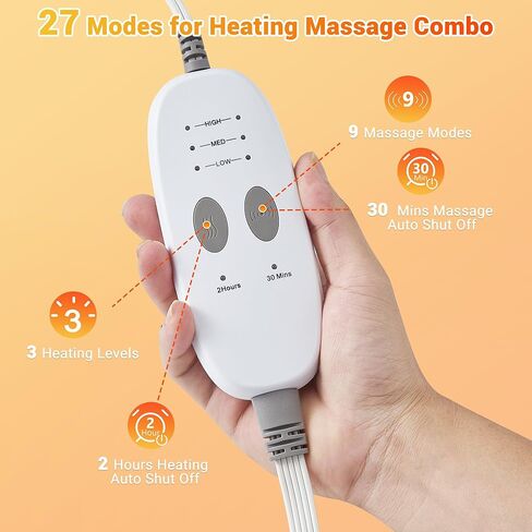 وسادة تدفئة كبيرة لتخفيف آلام الظهر وتخفيف تشنجات الدورة الشهرية، 83.88 سم × 43.18 سم، وسادات حرارية جافة ورطبة للرقبة والكتف والبطن والساق، وإيقاف تلقائي للغسيل في الغسالة باللون الرمادي in Kuwait