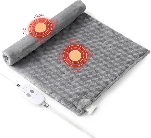 وسادة تدفئة كبيرة لتخفيف آلام الظهر وتخفيف تشنجات الدورة الشهرية، 83.88 سم × 43.18 سم، وسادات حرارية جافة ورطبة للرقبة والكتف والبطن والساق، وإيقاف تلقائي للغسيل في الغسالة باللون الرمادي in Kuwait