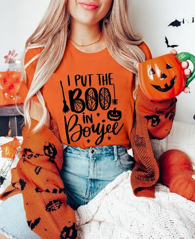 Halloween Shirts for Women Funny Graphic Print Fall T Shirt in Saudi Arabia