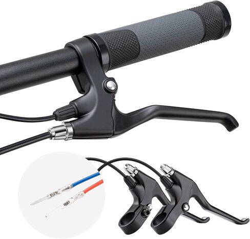 2 Pin Brake Levers for Electric Bicycle, Brake Lever Handle Bar Grips 2 Wires Left & Right E-Bike Replacement Parts (1 Pair) in Kuwait