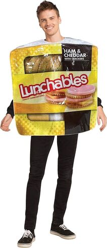 Rasta Imposta Kraft Lunchables Costume Convenience Meals Mens Womens Dress Up Party Cosplay Costumes, Adult One Size Multicolored in Saudi Arabia