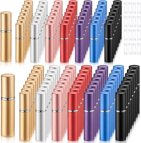 140 Pcs 5ml Refillable Perfume Atomizer Mini Refillable Travel Spray Bottle Portable Bottle Bulk with 140 Pcs Perfume Dispenser Pump Transfer Tool for Outgoing in Kuwait