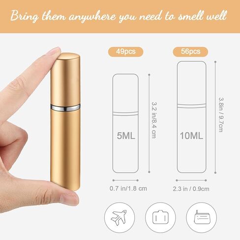 140 Pcs 5ml Refillable Perfume Atomizer Mini Refillable Travel Spray Bottle Portable Bottle Bulk with 140 Pcs Perfume Dispenser Pump Transfer Tool for Outgoing in Kuwait