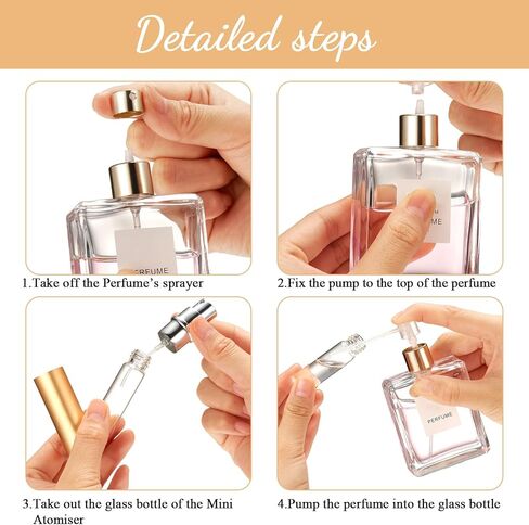 140 Pcs 5ml Refillable Perfume Atomizer Mini Refillable Travel Spray Bottle Portable Bottle Bulk with 140 Pcs Perfume Dispenser Pump Transfer Tool for Outgoing in Kuwait