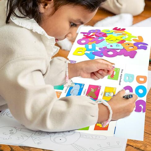 Letter Foam Stickers,1044 Pieces Self Adhesive Puffy Craft Alphabet Stickers, Alphabet Letters ABC for Crafts for Kids and Classroom Stickers in Saudi Arabia