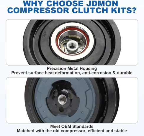 JDMON Air Conditioning A C Compressor Clutch Compatible with Dodge Caliber Jeep Compass MK49/MP Patriot MK74/MP L4 1.8L 2.4L 2009-2017 Replace 158388, 55111610AA, 55111610AB, 55111610AC, RL111610AB in Saudi Arabia