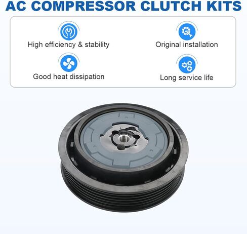 JDMON Air Conditioning A C Compressor Clutch Compatible with Dodge Caliber Jeep Compass MK49/MP Patriot MK74/MP L4 1.8L 2.4L 2009-2017 Replace 158388, 55111610AA, 55111610AB, 55111610AC, RL111610AB in Saudi Arabia