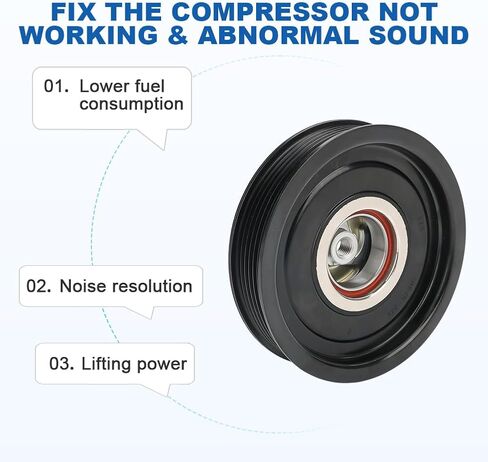 JDMON Air Conditioning A C Compressor Clutch Compatible with Dodge Caliber Jeep Compass MK49/MP Patriot MK74/MP L4 1.8L 2.4L 2009-2017 Replace 158388, 55111610AA, 55111610AB, 55111610AC, RL111610AB in Saudi Arabia
