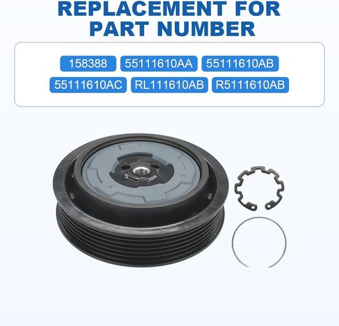 JDMON Air Conditioning A C Compressor Clutch Compatible with Dodge Caliber Jeep Compass MK49/MP Patriot MK74/MP L4 1.8L 2.4L 2009-2017 Replace 158388, 55111610AA, 55111610AB, 55111610AC, RL111610AB in Saudi Arabia